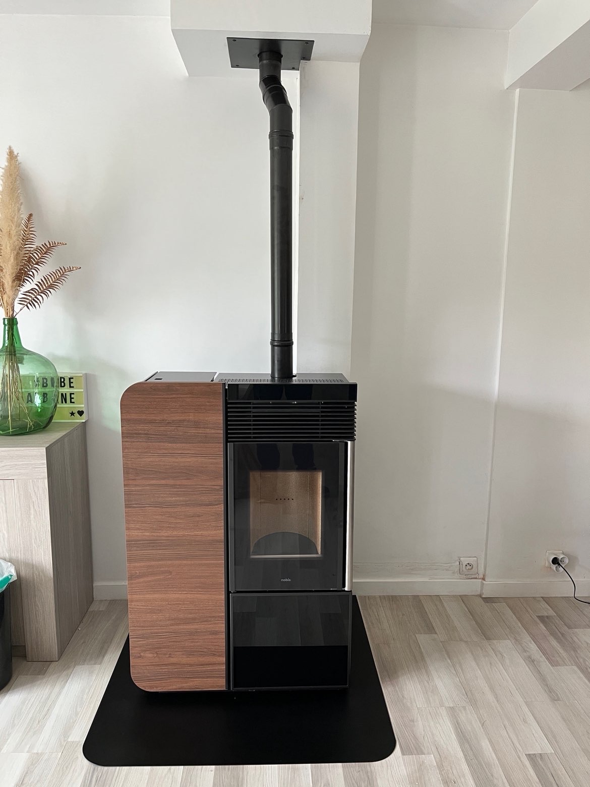 Installation d'un poêle à bois